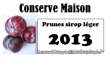 Prunes au Sirop léger –  Étiquettes