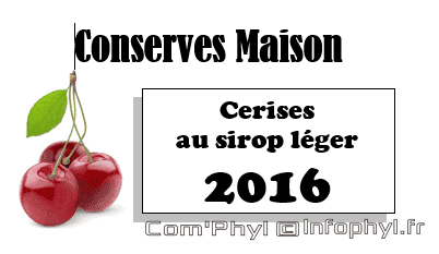 Cerises au sirop léger - Etiquette