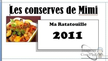 Ratatouille – Étiquettes