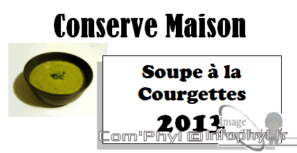 Capture Soupe Courgettes - Étiquette