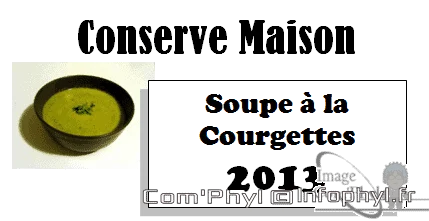 Soupe de courgettes – Étiquette