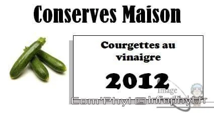 Courgettes au vinaigre – Étiquettes