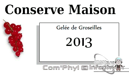Gelée de groseilles –  Étiquettes