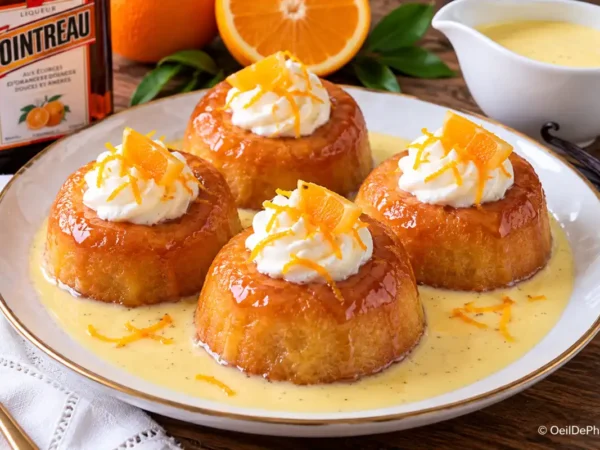 Babas au Cointreau et crème anglaise
