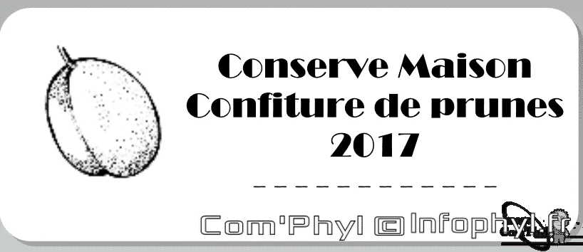 Confiture de prunes – Étiquettes Dymo