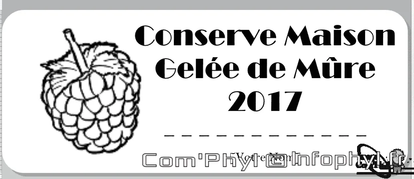 Gelée de mûre – Étiquettes Dymo