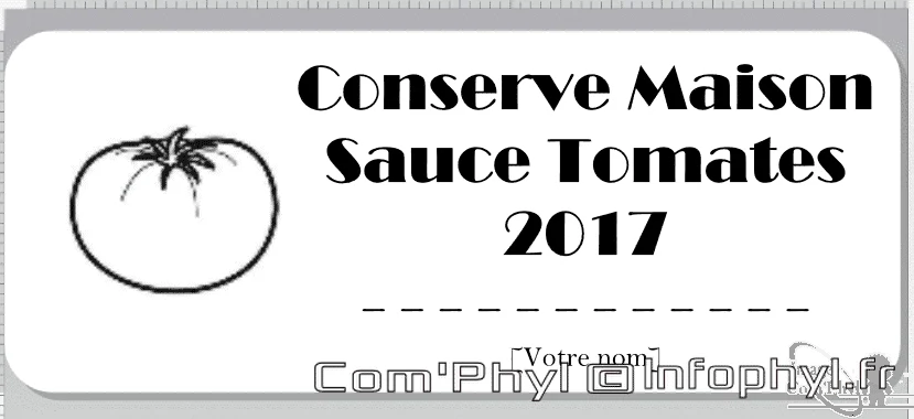 Sauce tomate – Étiquette Dymo