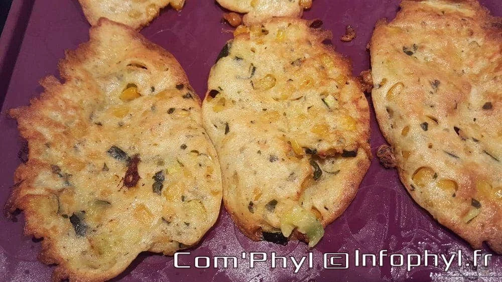 Pancakes de Maïs et aux  Courgettes