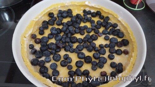 Flan pâtissier au myrtilles