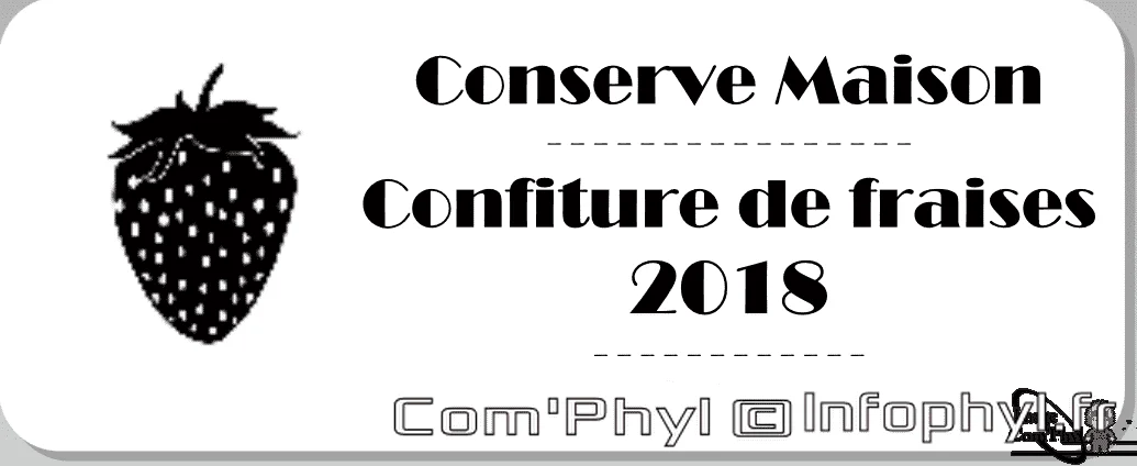 Confiture de fraises – Étiquettes Dymo
