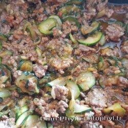 Fricassé de courgettes au bœuf