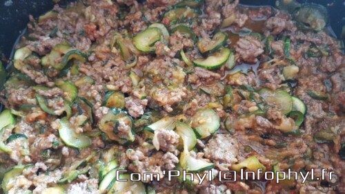Fricassé de courgettes au bœuf