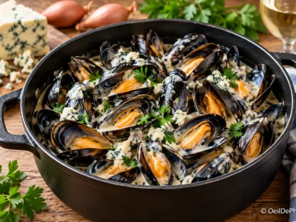 Moules au roquefort