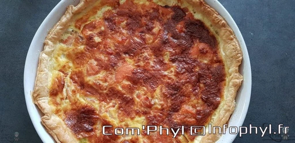 Quiche poireau saumon fumé