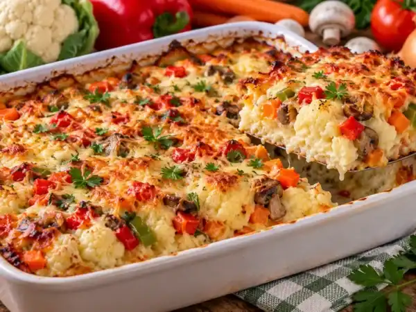 Choux-Fleurs gratiné aux petits légumes