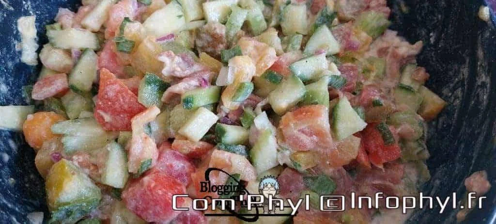 salade tomates concombre