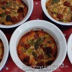 flans de courgettes et chorizo