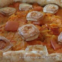 Tarte au potiron et chèvre