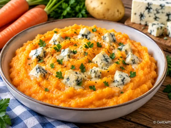 Purée de carottes au Saint Agur