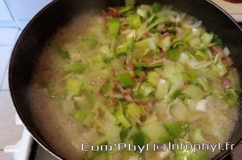 quicQuiche sans pâte lardons et poireaux - 2