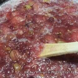 compote pommes et raisins cuite