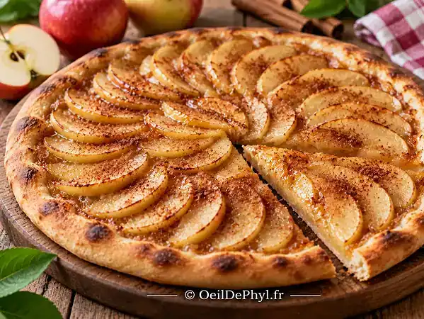 Pizza façon tarte aux pommes