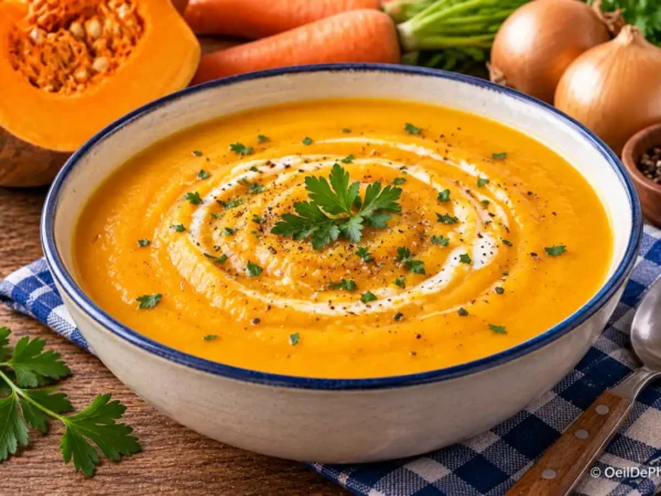 Soupe de potiron et carottes